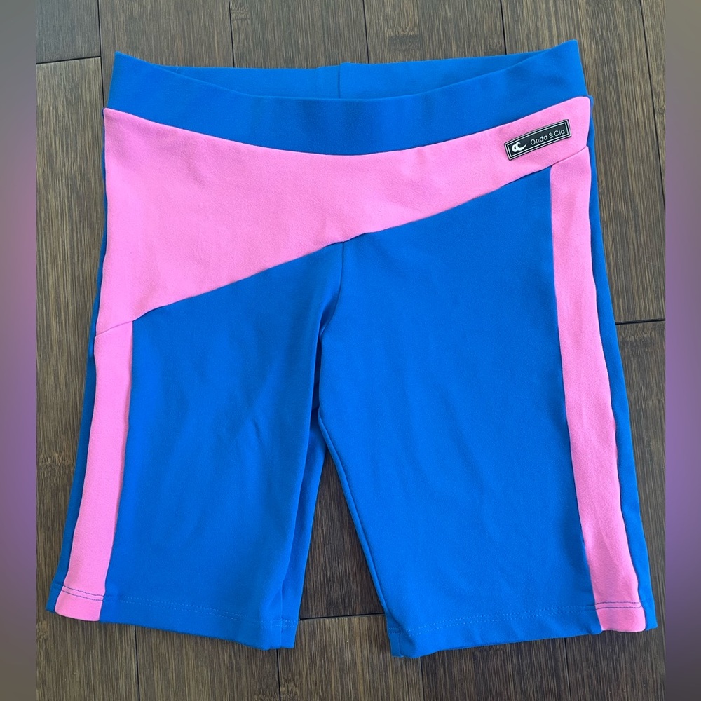 Onda and Cia Blue and Pink Workout Shorts